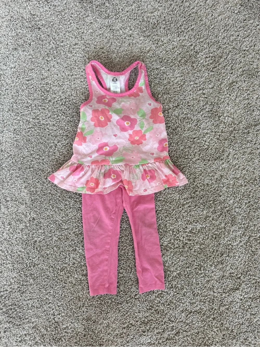 Baby Girl 18 Month Clothing bundle Pink Floral & Chambray Toddler Outfit Set